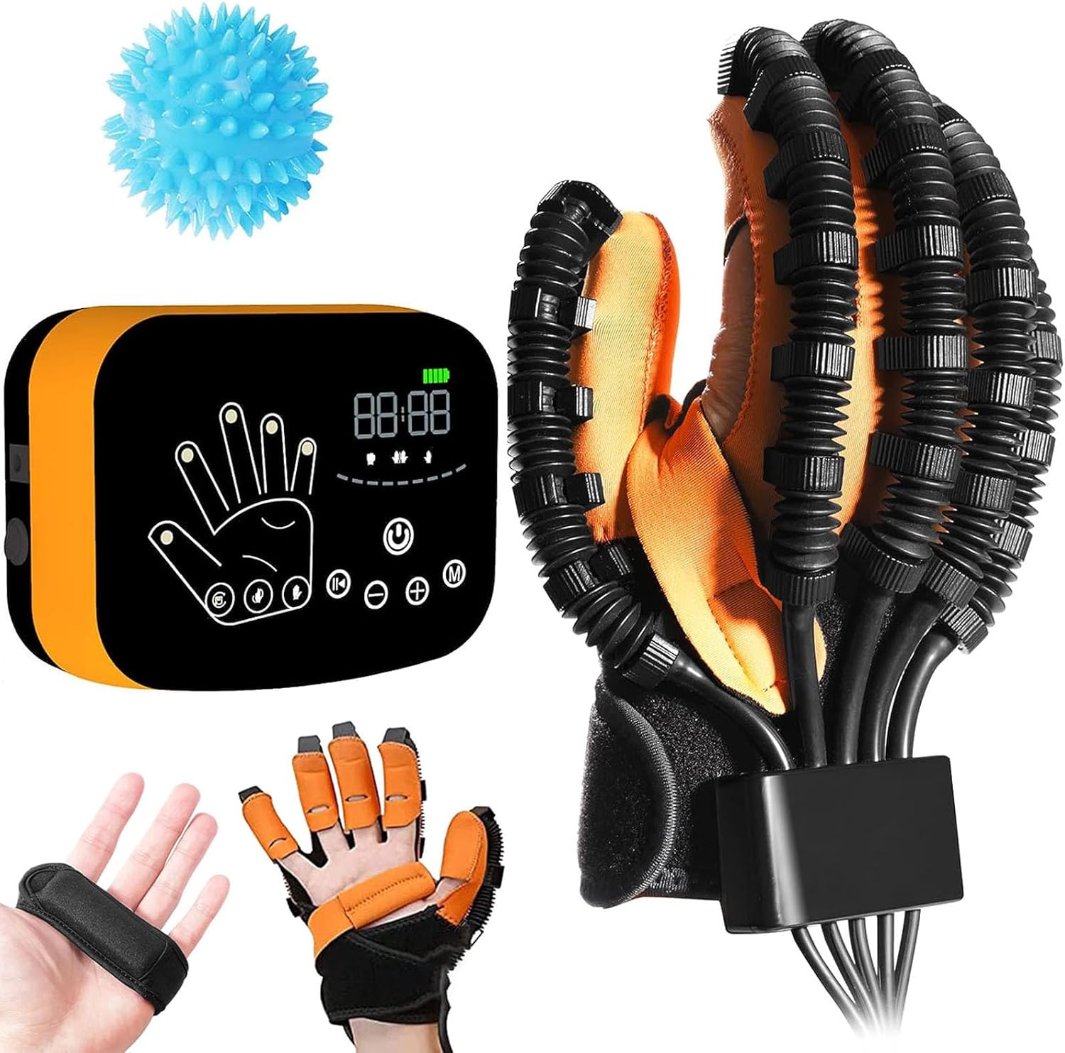 Rehabilitation Robot Gloves, Finger Hand Function Rehabilitation Trainer,for Cerebral Palsy Arthritis Stroke Hemiplegia Patient(Size:M,Color:Left Hand)