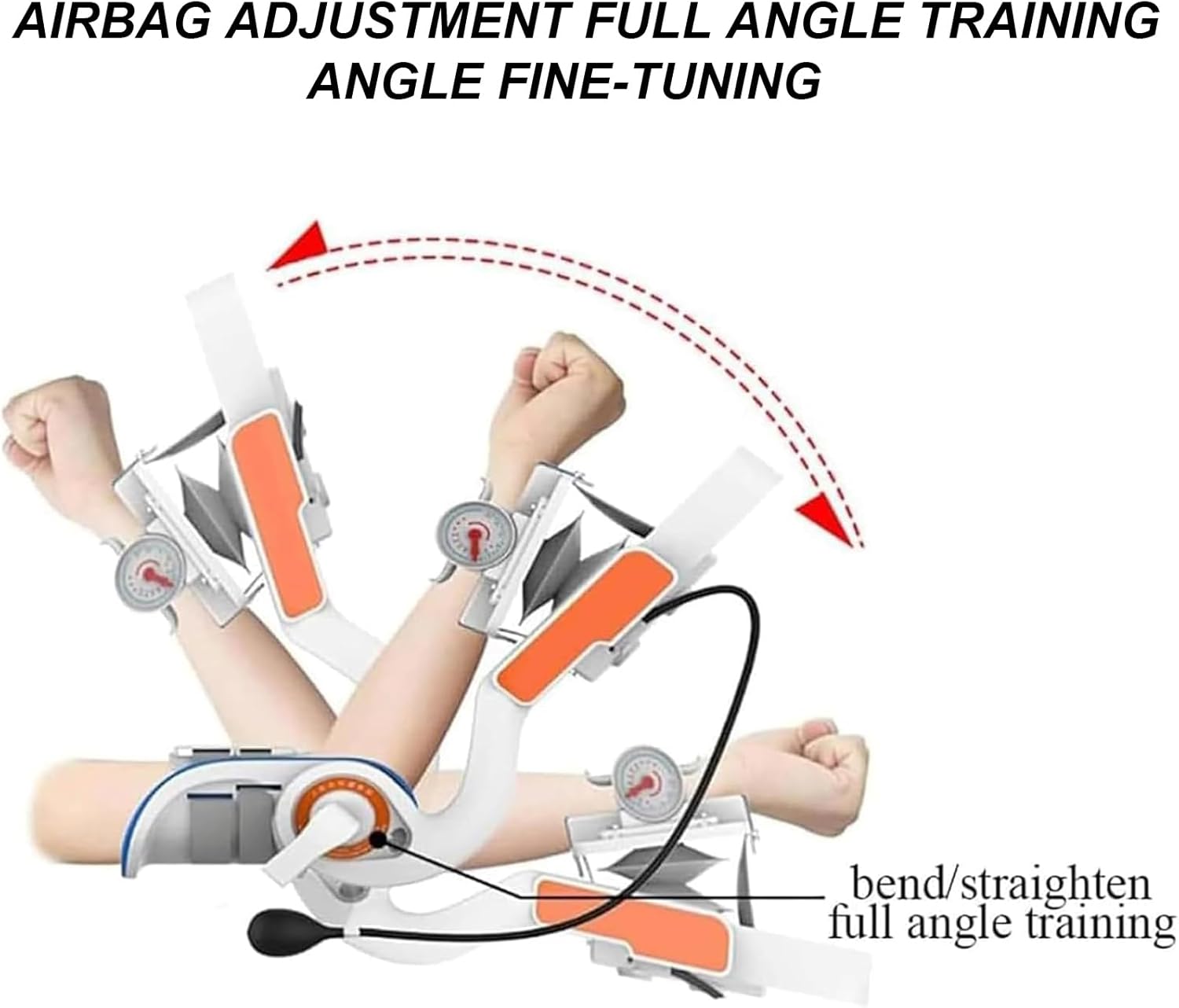 Brace 2024 Elbow Joint Rehabilitation Device, Upper Limb Arm Rehabilitation Training Device, Full Angle Adjustment (-15°-150°), for Wrist and Elbow Recovery