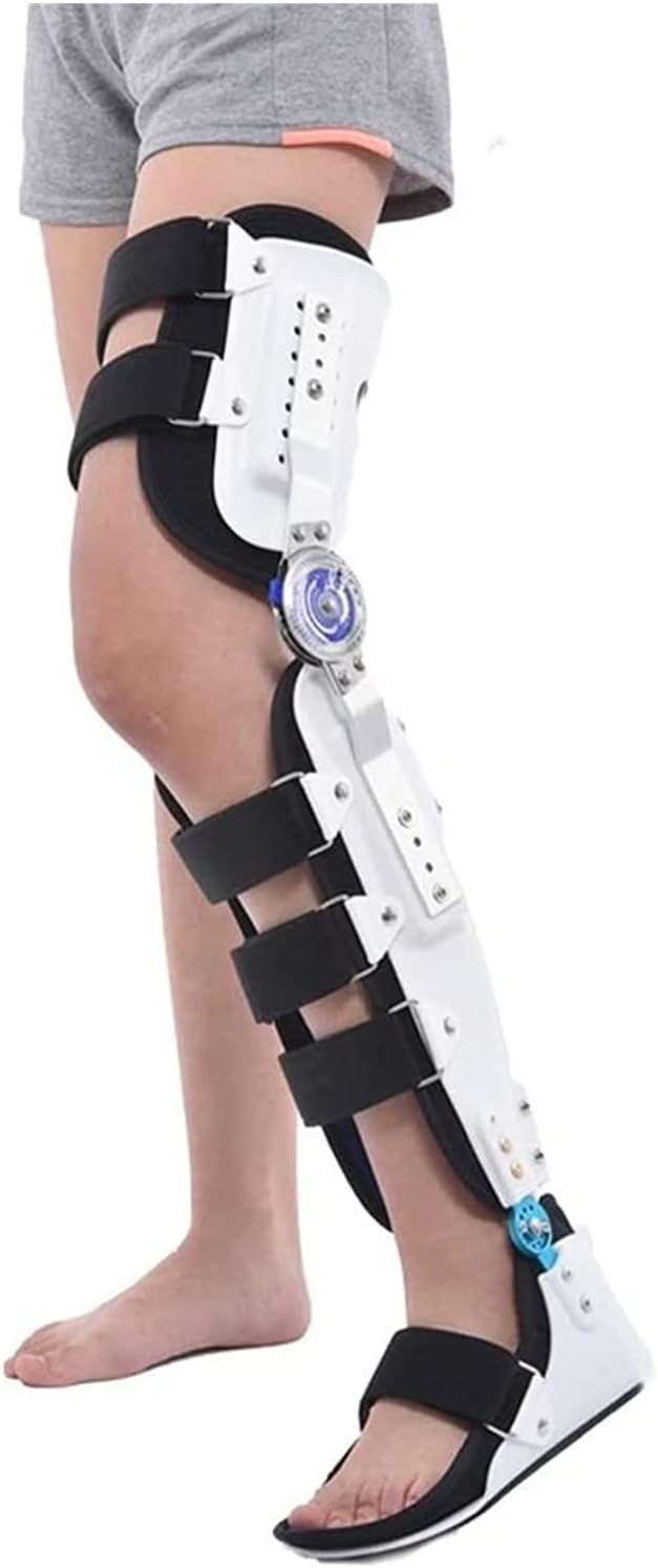 HUANGJUN Breathable HingedKnee Brace Adjustable Hinged Knee Brace Straight Leg Support Knee Splint For Knee Sprain Ligament Injury Joint Hyperextension 22.7.27