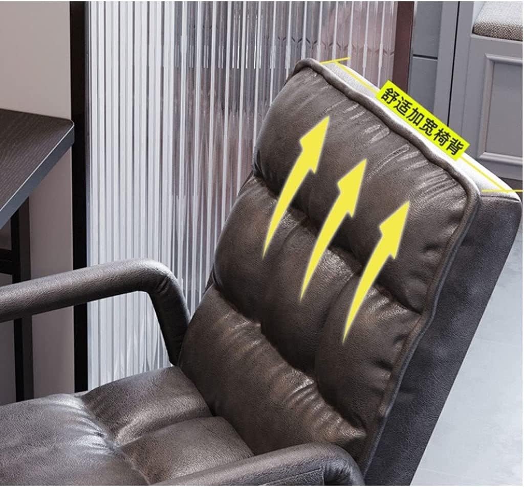 Ergonomic Executive Office Chair with Thickened Sponge Seat Cushion Armrests and Lumbar Support for Home Office Computer Desk Use Comfortable High Back Desk Chair for W(Beige (Cloth)