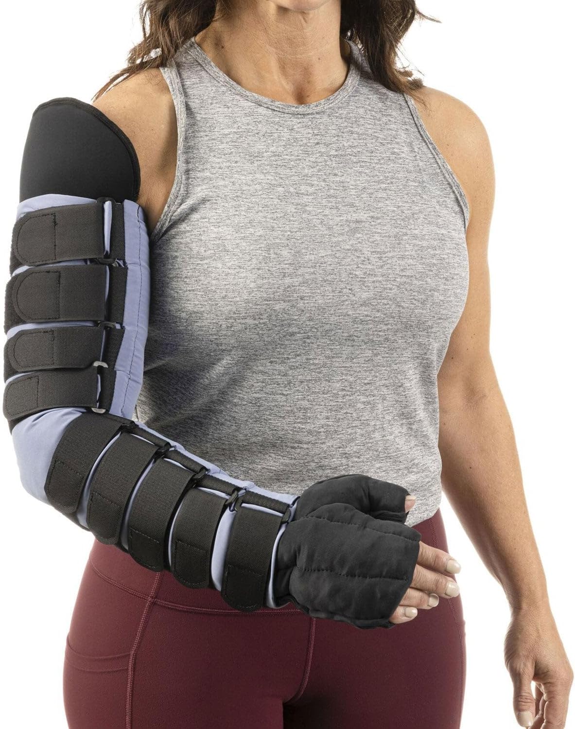 30-40 mmHg Medafit Firm Arm Sleeve W/Straps and Medahand; Lg Reg; Right; Black SIGVARIS