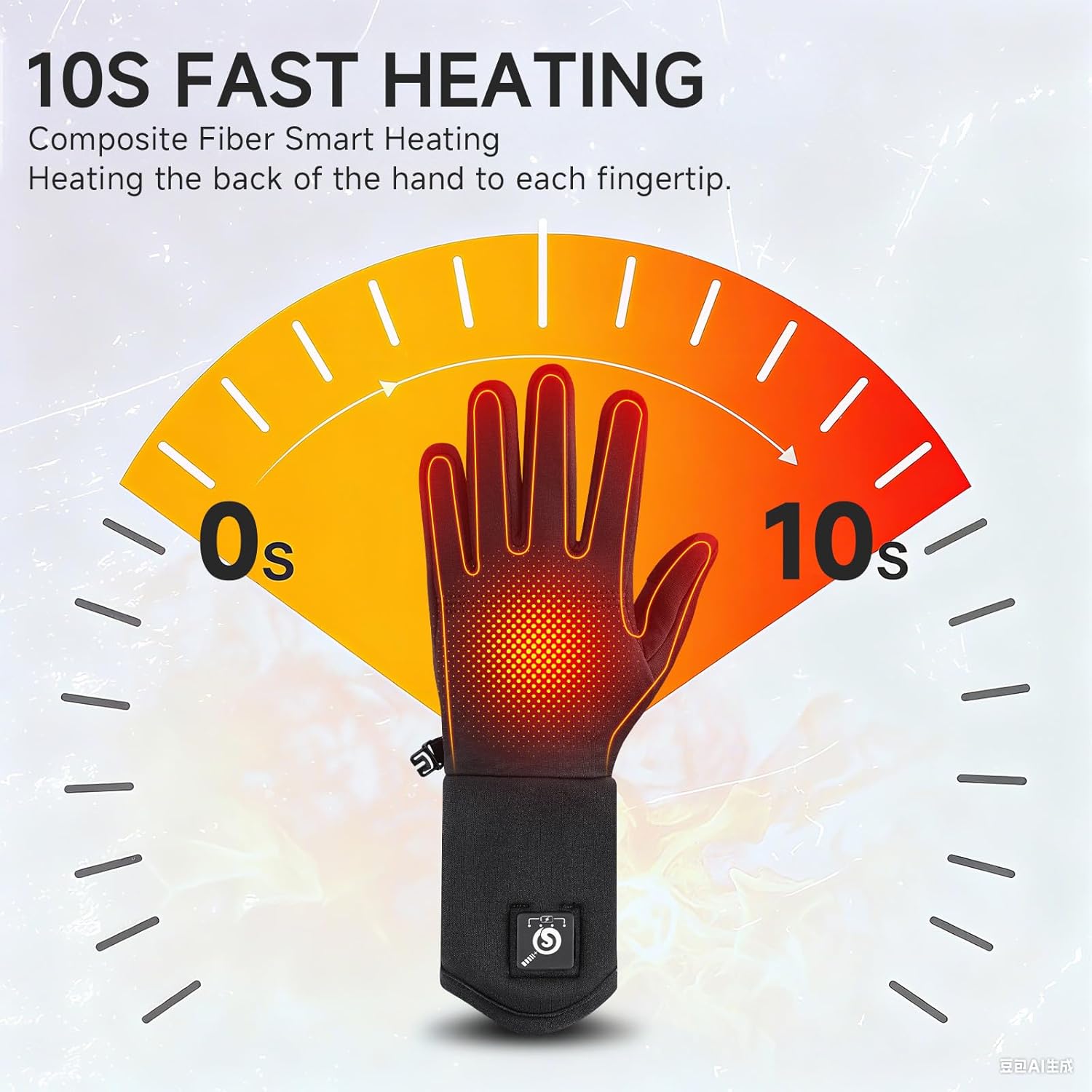 Heated Glove Liners for Men & Women, Thin Flexible Rechargeable Electric Gloves with Long-Lasting Battery for Typing