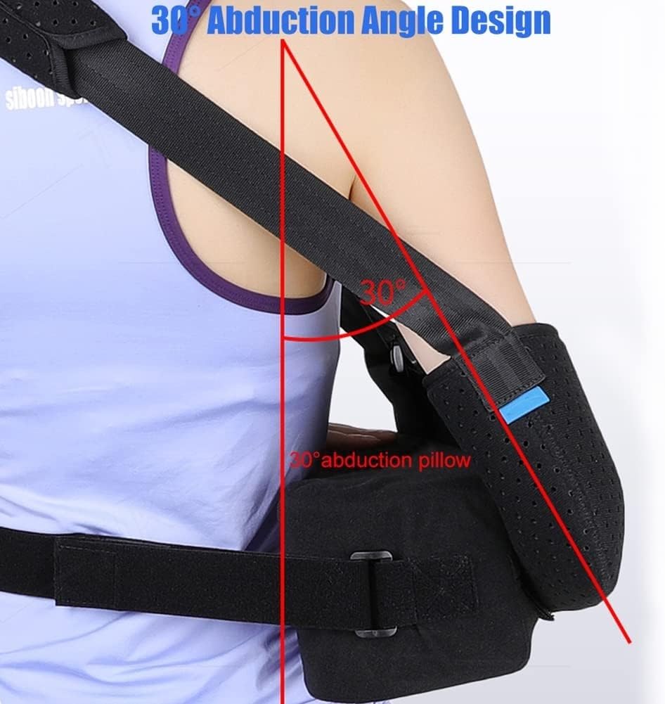 Shoulder Abduction Sling With Pillow Arm Sling And Armrest Cushion Pad Shoulder Joint Abduction Arm Sling Fixed Shoulder Abduction Pillow Immobilizer For Injury Support (Size : Large)
