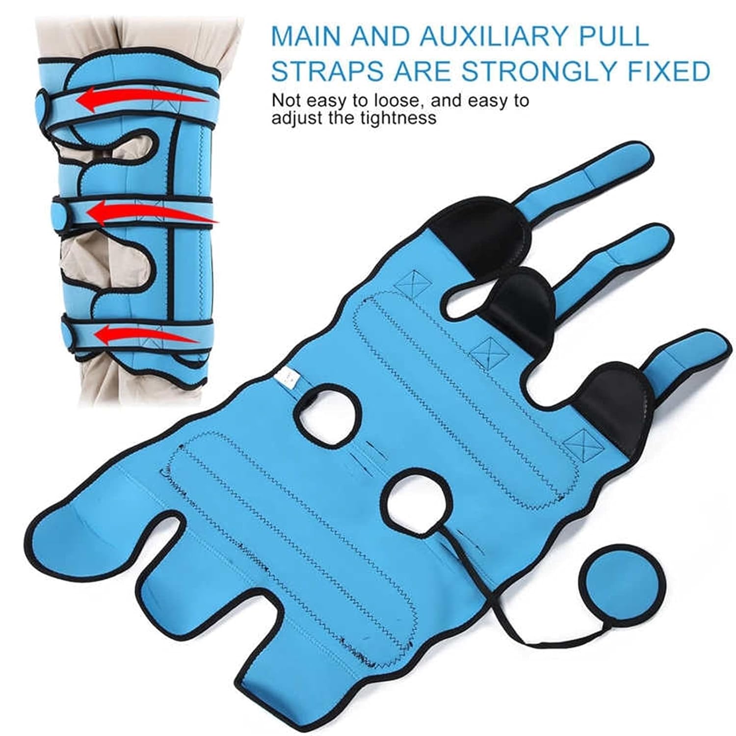 3in1 Leg Support Type Correction Belt O/X Leg Correction Belt Corrector Breathable Leg Straightener Straps Braces Supports for Men and Women (Size : Large)