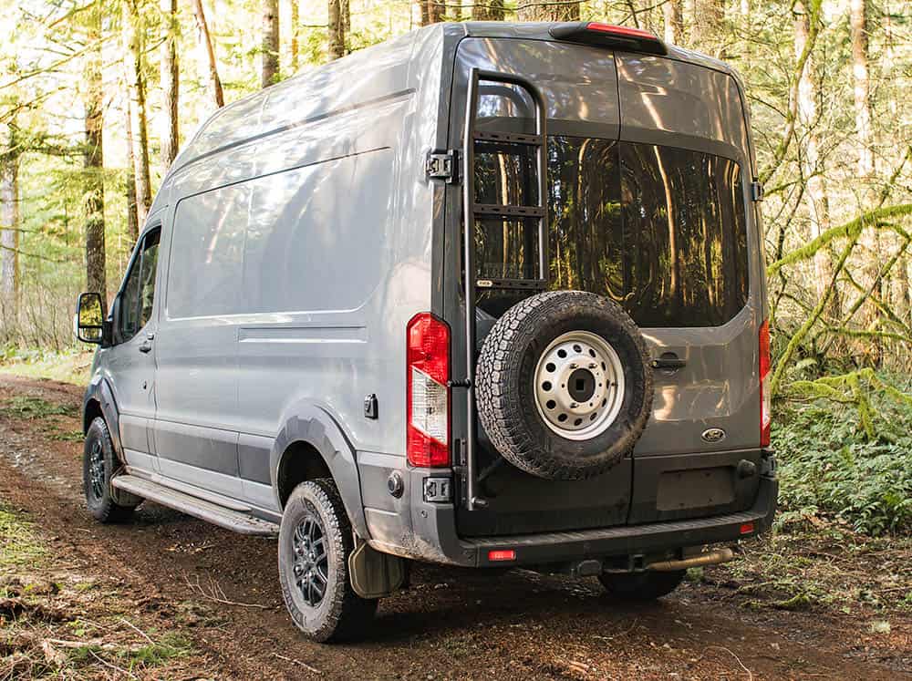 Transit Van Rear Ladder + Tire Carrier
