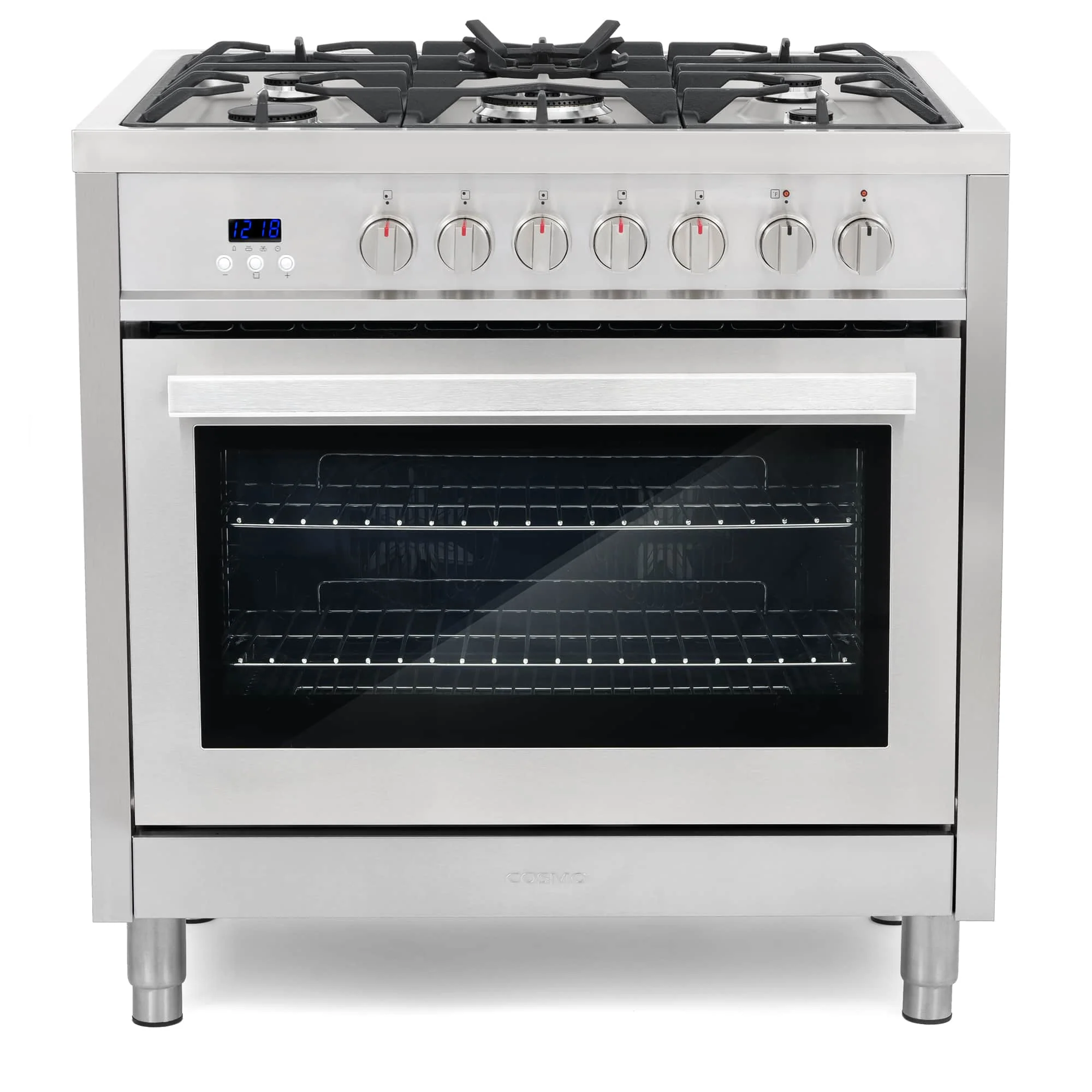 Cosmo 36-Inch 3.8 Cu. Ft. Single Oven Dual Fuel Range in Stainless Steel (F965)