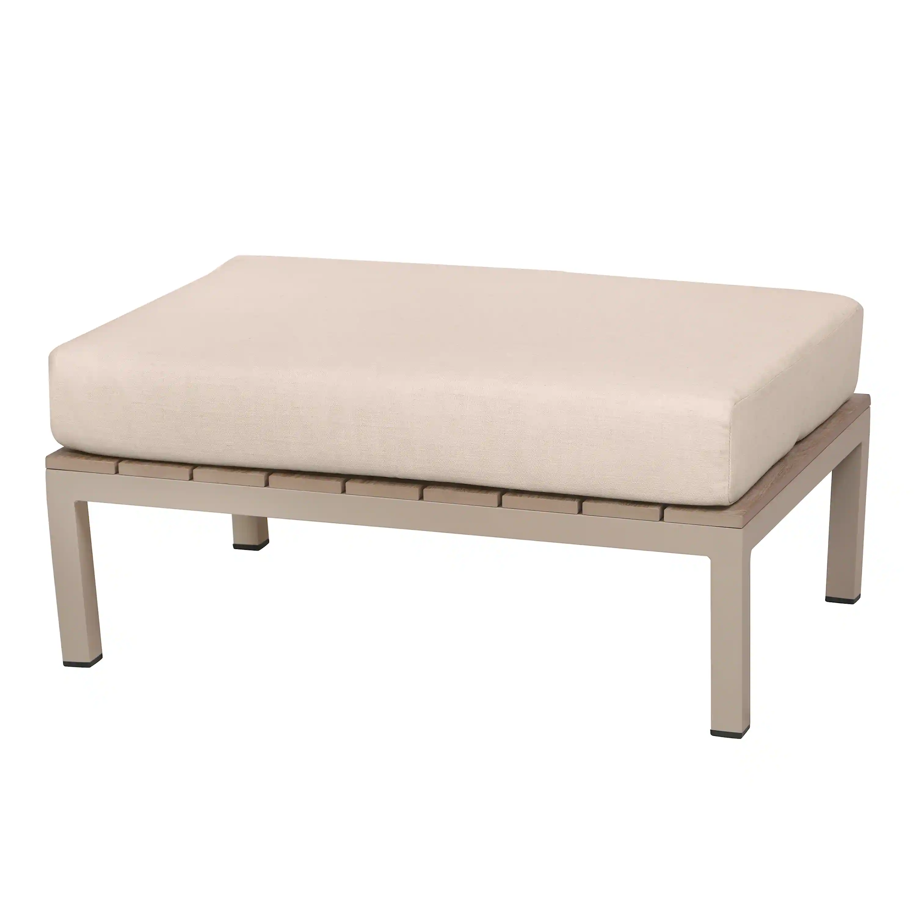 Deko Living Beige Outdoor Compression Foam Ottoman Table (COP30217TBL)