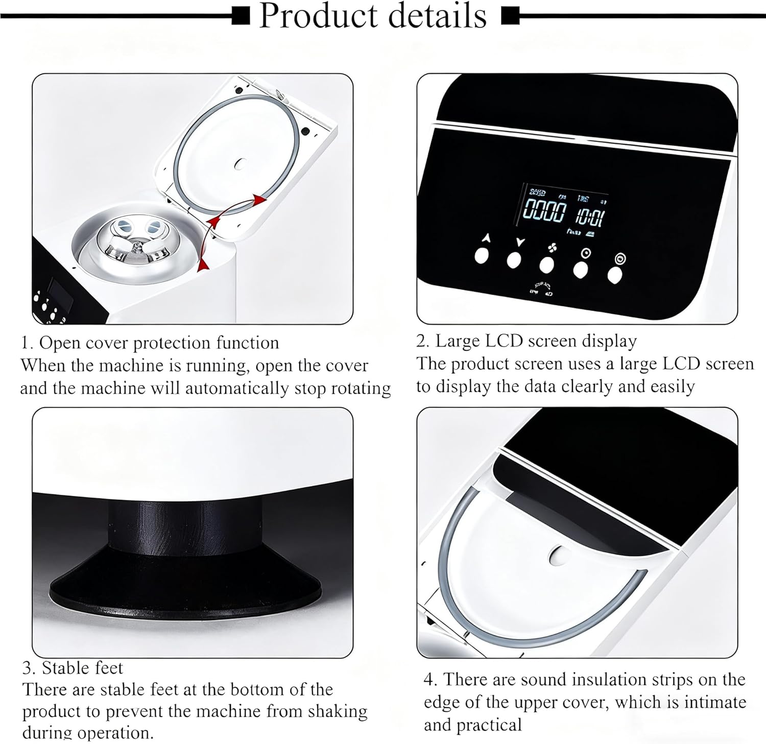 50ml*6/100ml*4/15ml*12 Centrifugal Barrel Machines,Intelligent Laboratory Centrifuge,Desktop Centrifuge for Laboratories (50ml*6)
