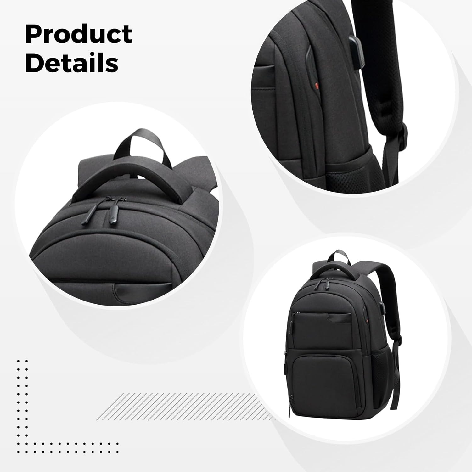 Travel Backpack for Cpap, Business-Oriented Oxford Fabric, Multi-Compartment with USB and Adjustable Straps
