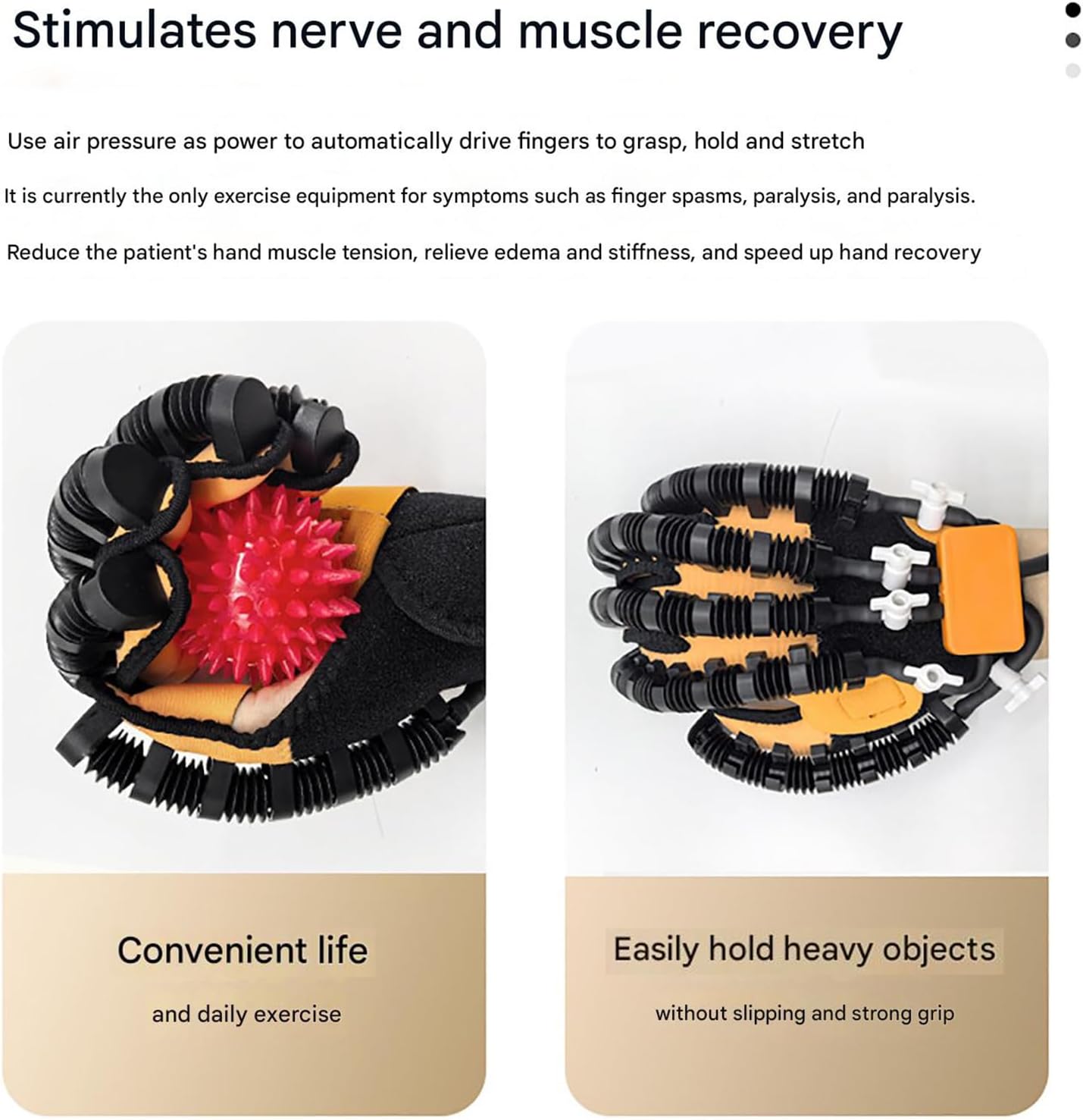 2025 Rehabilitation Robot Gloves, Upgrades Hand Massager Stroke Therapy Equipment, 4 Workout Modes, 5 Speeds Adjustable, for Long Term Relief Finger Cramps