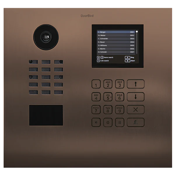DoorBird D21DKH IP Video Door Station for Multi-Tenant Residences/Buildings in Bronze