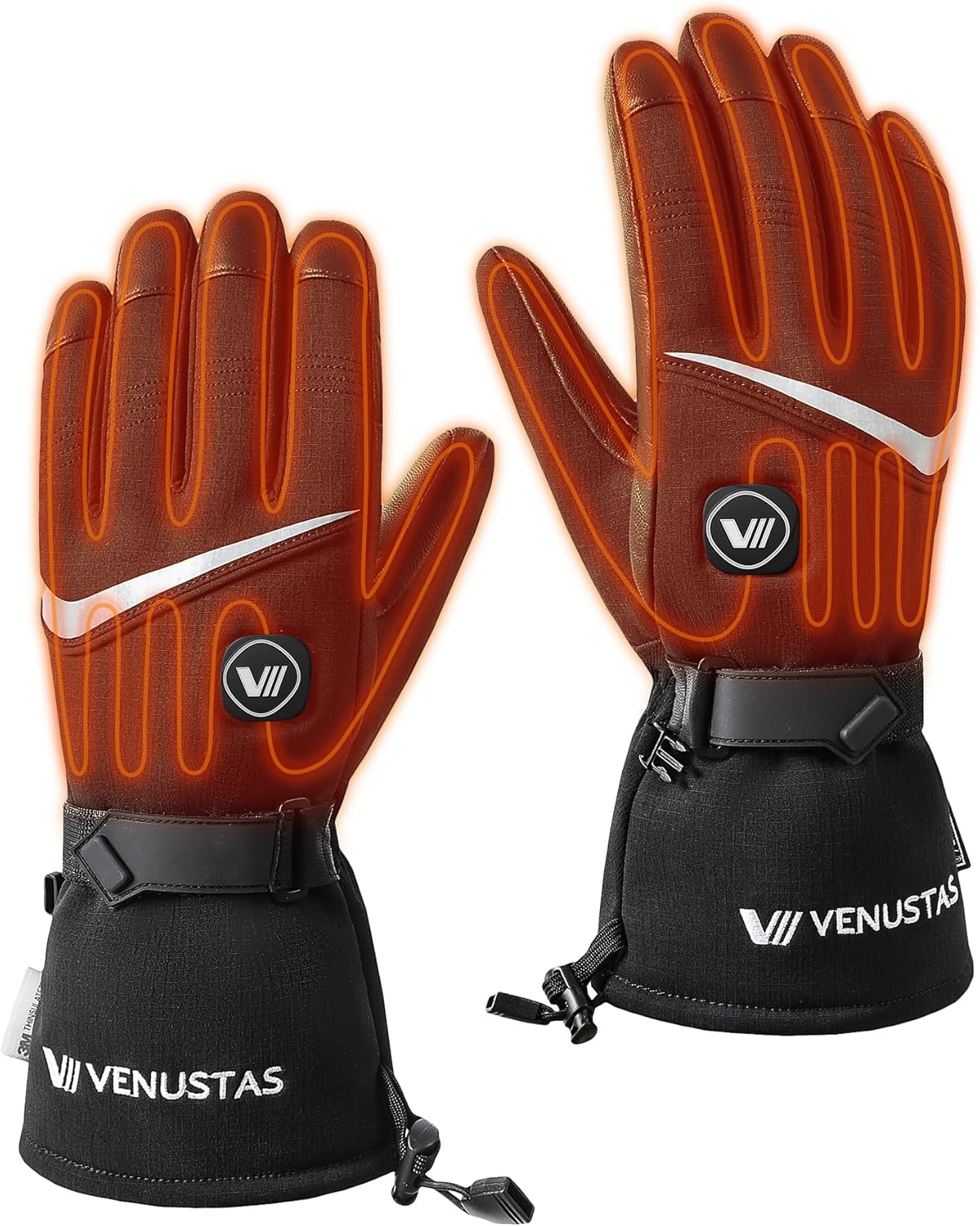 Venustas Heated Gloves for Men & Women, Rechargeable Electric Gloves for Arthritis, Winter Heated Motorcycle Ski Work Gloves