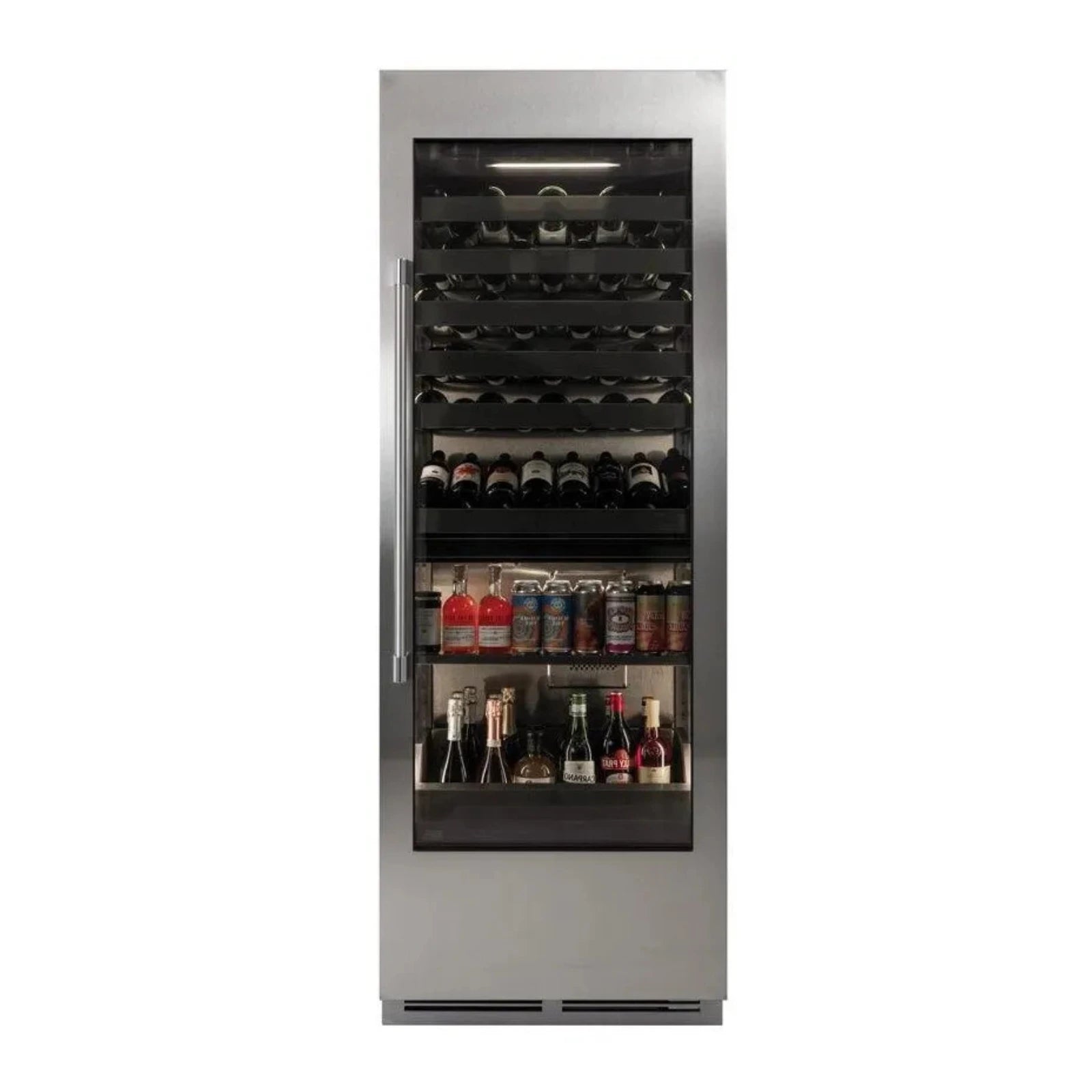 Perlick C-Series 30 Inch Dual-Zone Beverage Center with 55 Bottle/230 Can Capacity in Stainless Steel 4