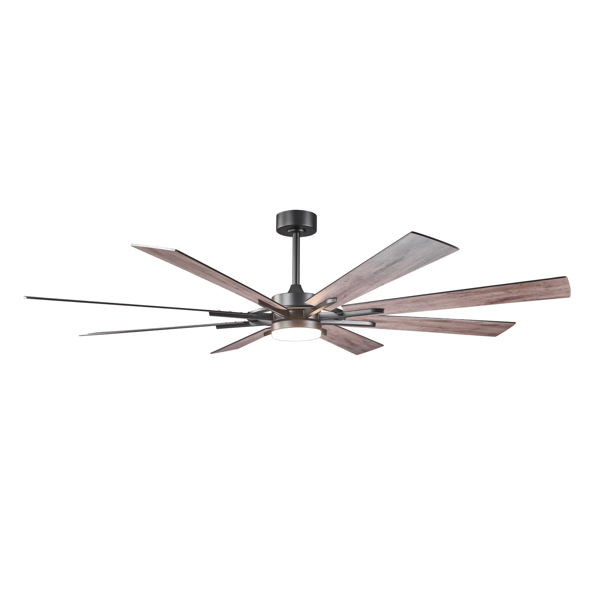 Parrot Uncle 60 Inch / 72 Inch Windmill Downrod Mount LED Ceiling Fan with Remote and APP Control