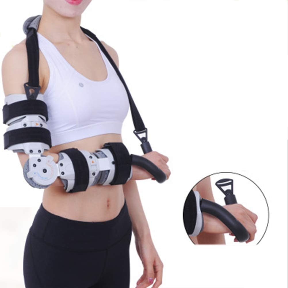 Hinged Shoulder Arm Sling Forarm Braces Support, Elbow Orthosis, Adjustable Hinged Elbow Joint Fixed Brace