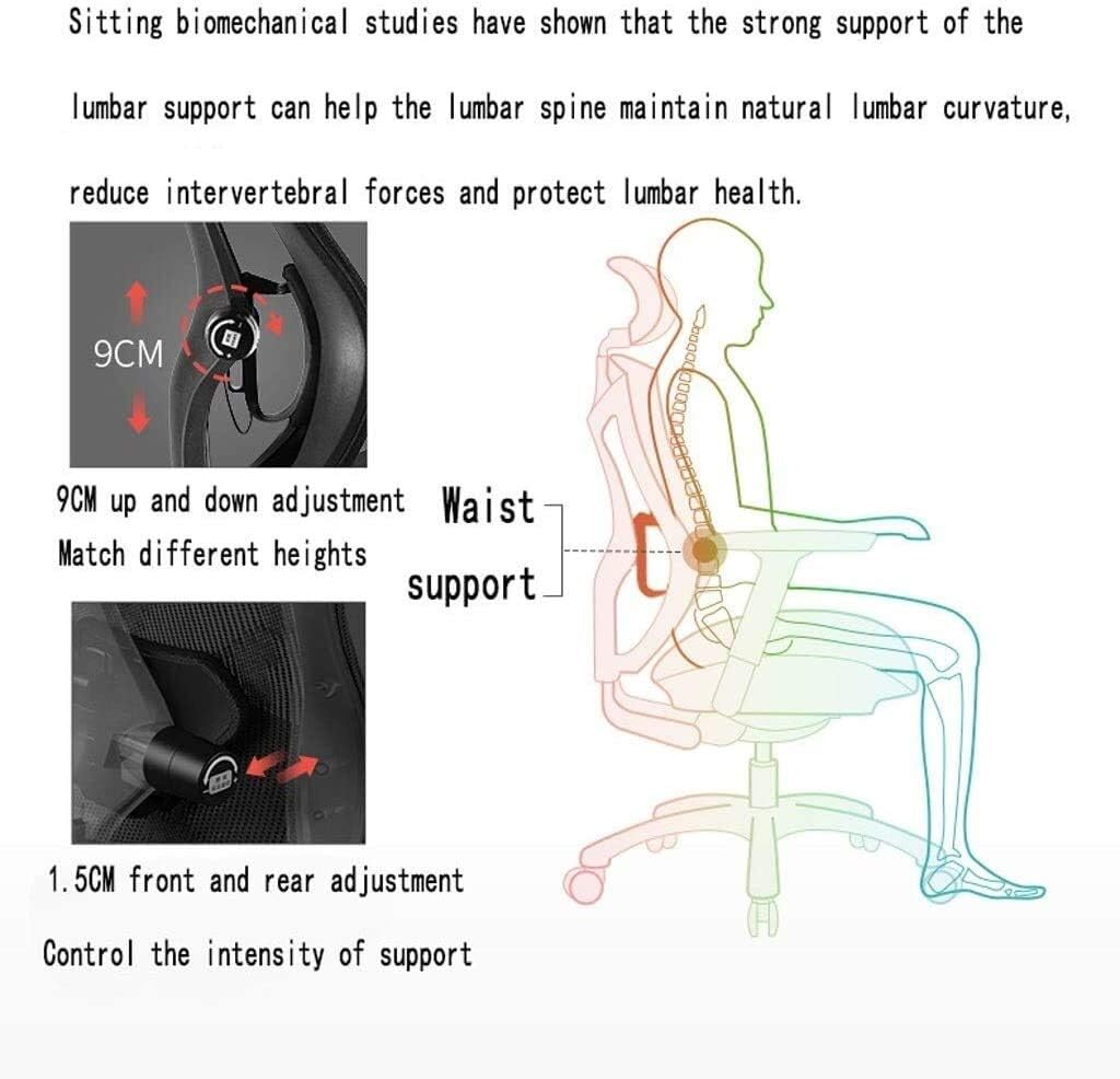 Executive Swivel Adjustable Swivel Office Desk Chair with Armrests Lumbar Support Desk Ergonomic Chair Computer Chair Home Engineering Office Chair Comfortable Reclining (Vermilion)