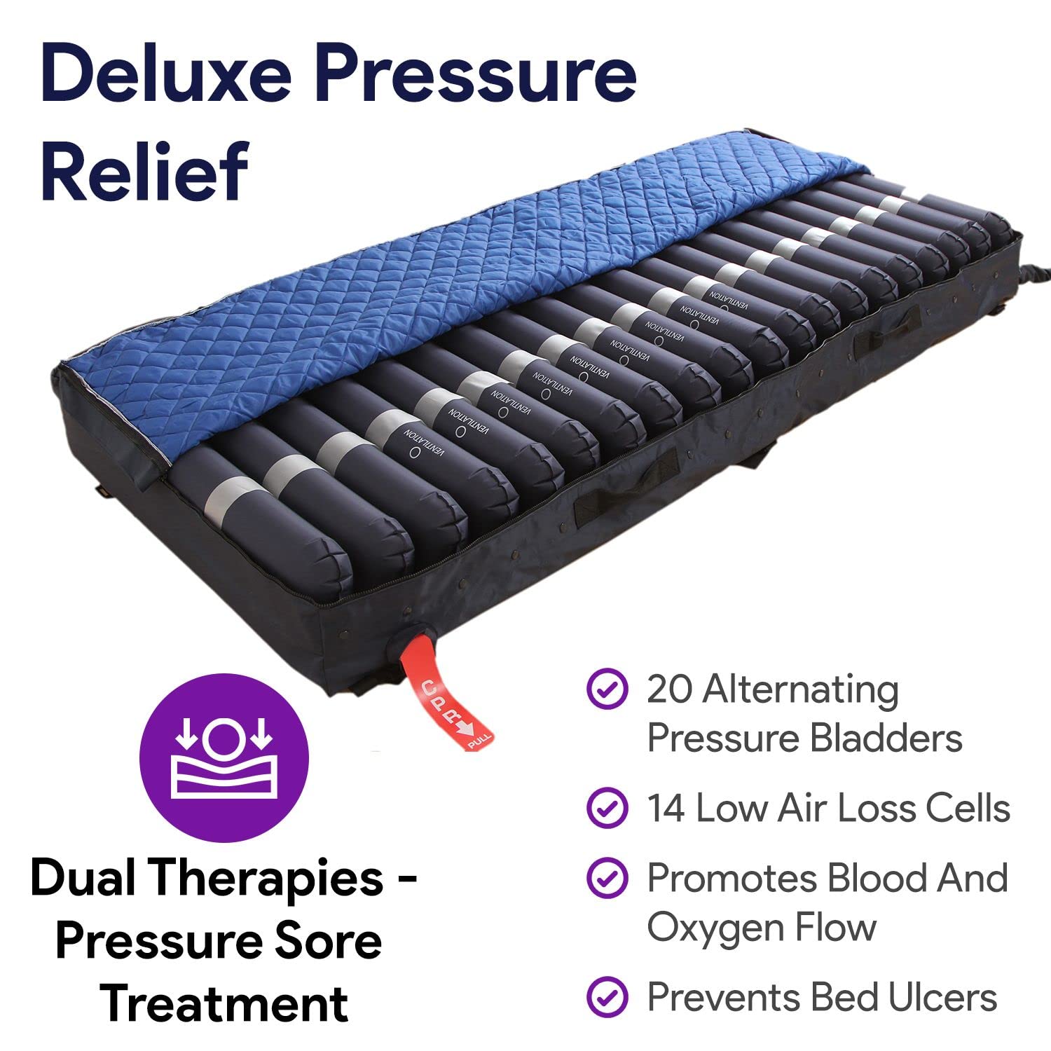 Bariatric Low Air Loss Alternating Pressure Mattress - 60