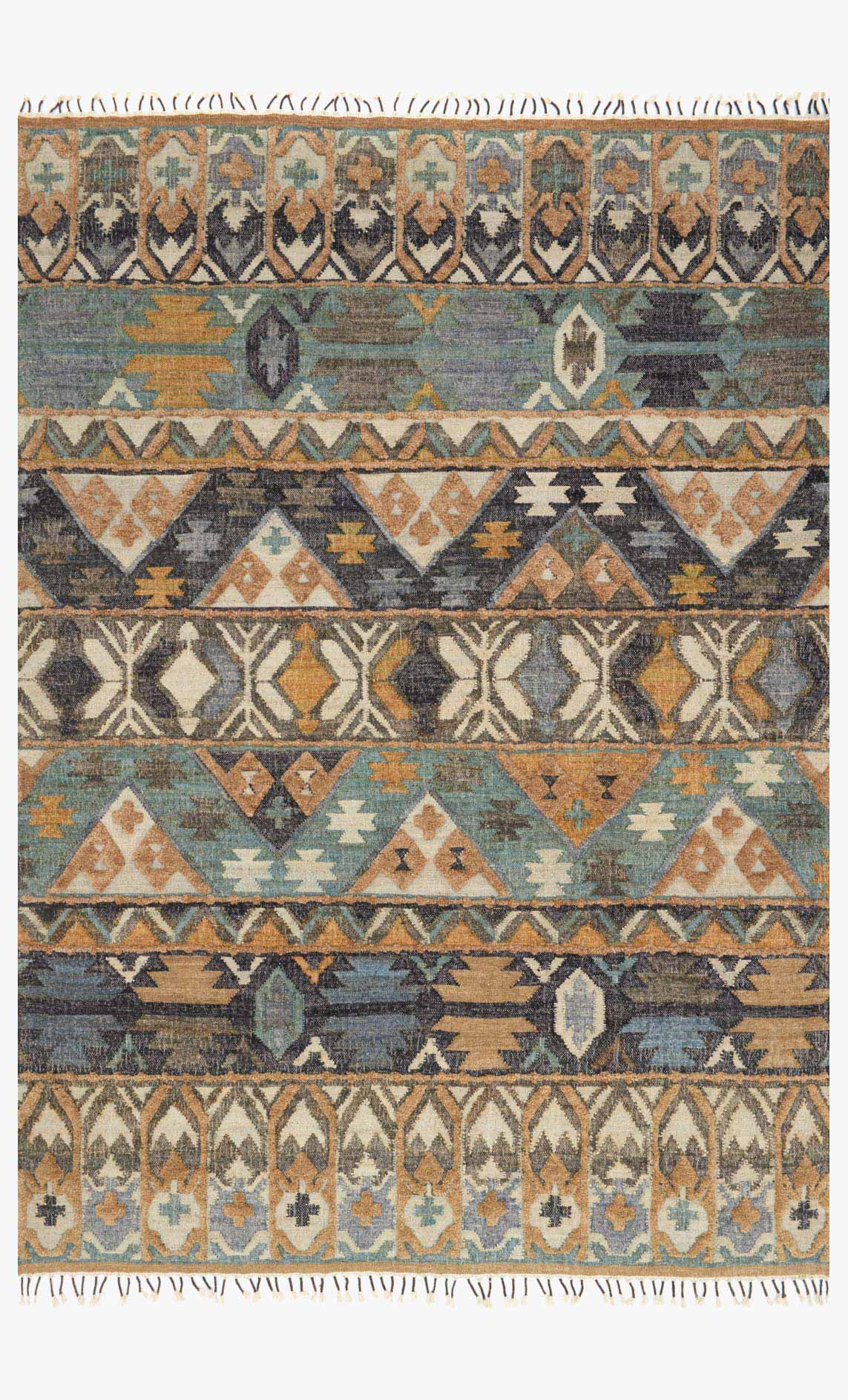 Loloi Owen Collection - Transitional Hand Woven Rug in Ocean & Camel (OW-02)