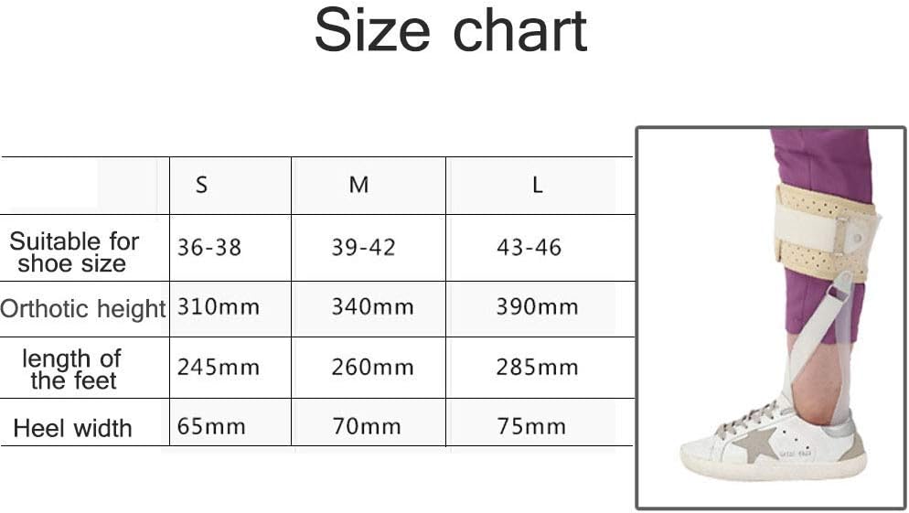 Drop Orthosis Ankle Foot Orthosis Support Foot Drop Brace Breathable Adjustable Splint Improved Walking Gait Prevents Cramps Ankle Sprains