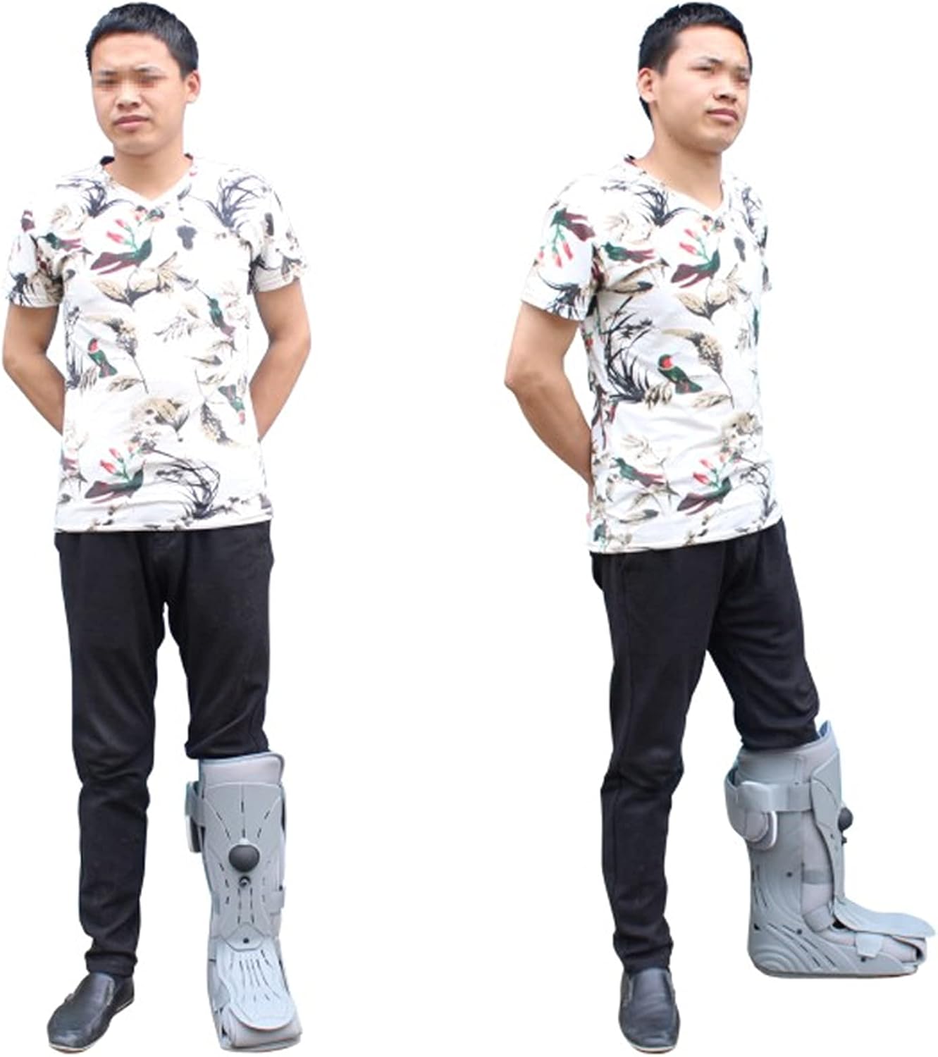 Ankle Shoes Fracture Orthosis Boot for Men and Women Ankle Brace Adjustable Instead Plaster to Protect Fixed for Ankle Injuries Fractures Sprains,L