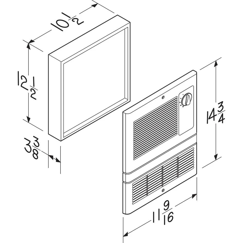 Broan High Capacity Wall Heater with Built-In Thermostat