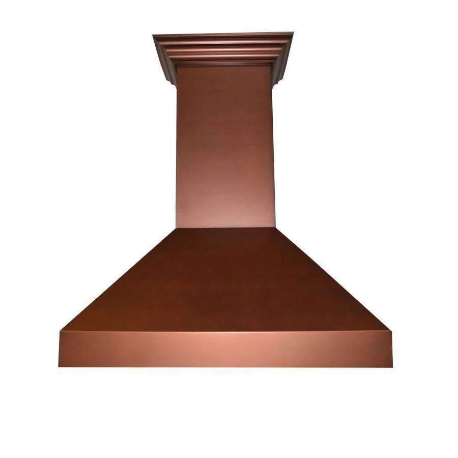 ZLINE 30-Inch Copper Wall Range Hood with Crown Molding and 500 CFM Motor (8597C-30)
