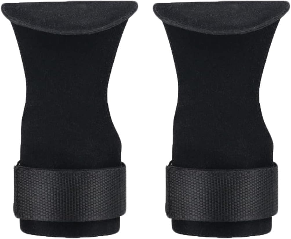 1 Pair Leather Anti-Skid Hand Grip Weight Lifting Wrist Palm Guard Gloves Fitness Equipment Accessories