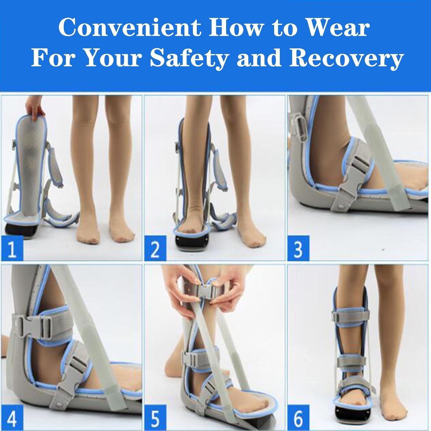 Plantar Fasciitis Night Splint Adjustable Plantar Night Splint Ankle Stabilizer Brace for Men and Women for Heel Spur, Postoperative Recovery(B Right,Medium)