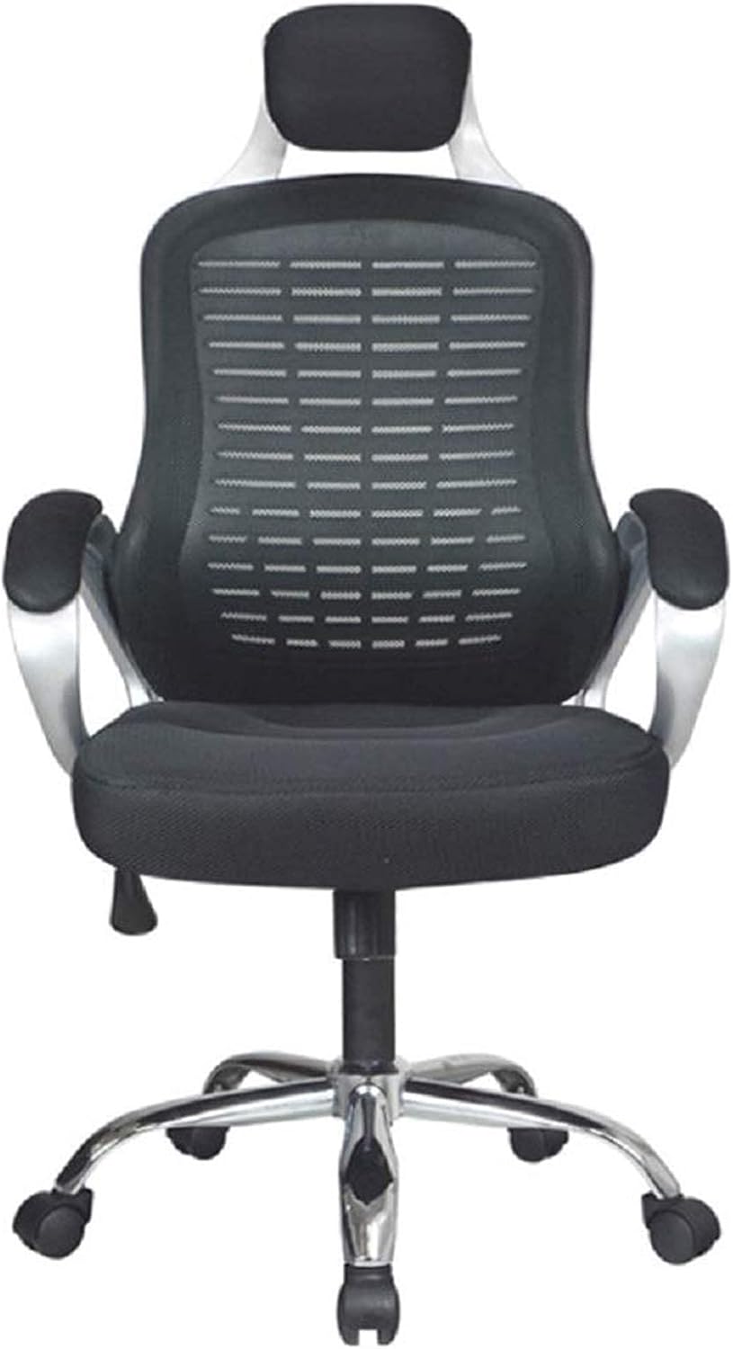 Home Work Chair Boss Chair Home Office Desk Chairs Video Game Chairs Mesh Adjustable Headrest Lumbar Support 3D Armrest Office Chair Dark Black Interesting to Pursue happin,