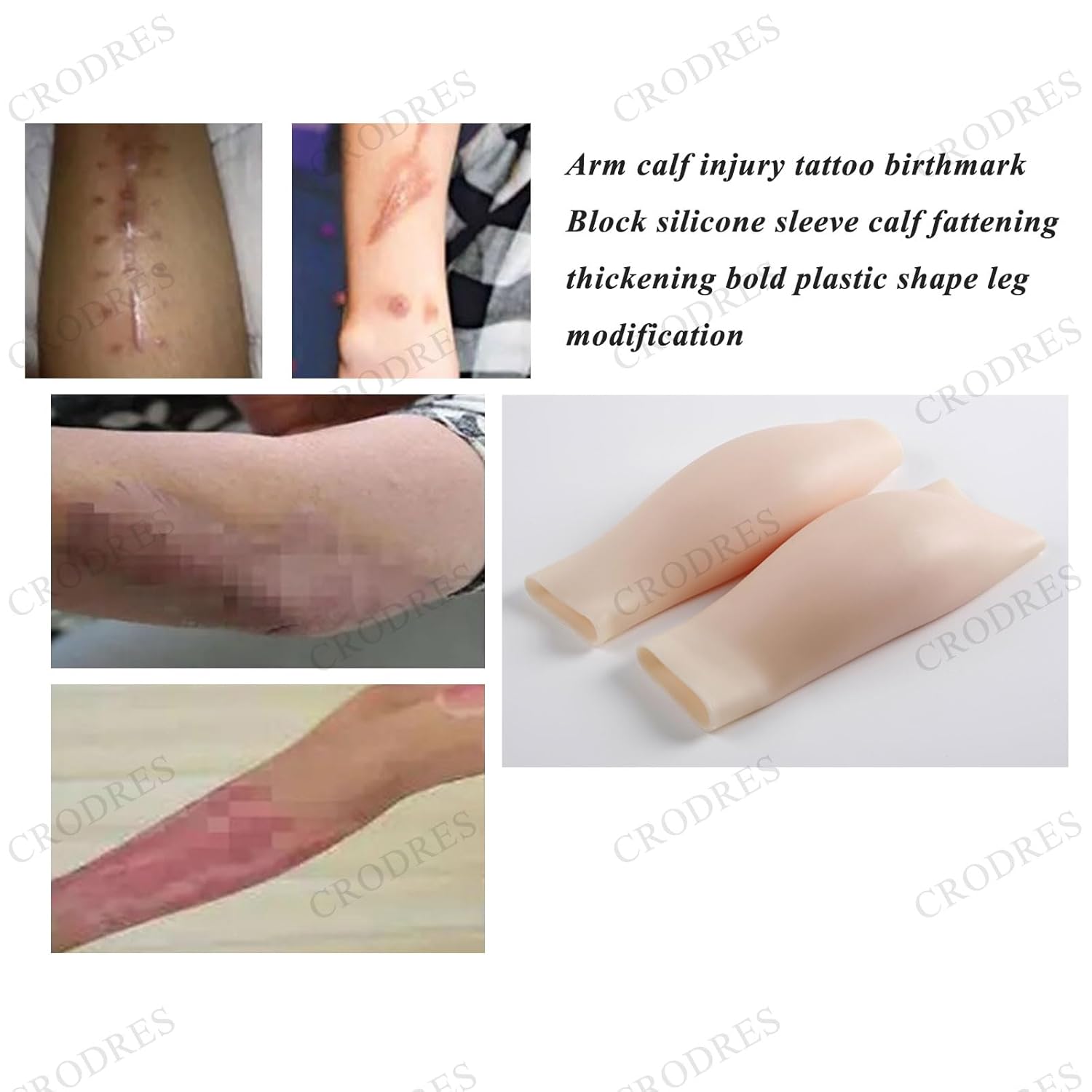 1 Pair Silicone Calf Pads Leg Arm Enhancer Calf Corrector Artificial Cover Scar Birthmark for Thin Skinny Crooked Legs,Color 2,M