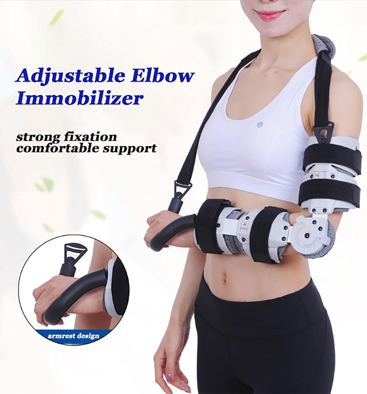 Hinged Elbow Brace Elbow Immobilizer Brace| Adjustable Post OP Elbow Brace| Elbow Splint Night|Elbow Sleep Support|Cubital Tunnel Syndrome| Tennis Elbow|Tendonitis,Right