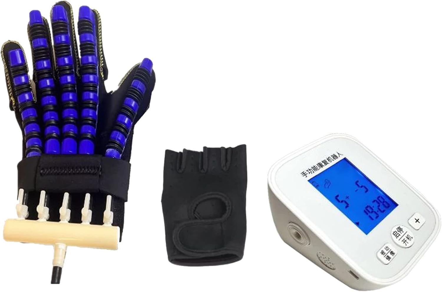 Stroke Hemiplegia Patients Rehabilitation Robot Gloves, Finger & Hand Recovery Trainer Equipment, for Patients with Stiff and Spastic Hands,L-Left Hand
