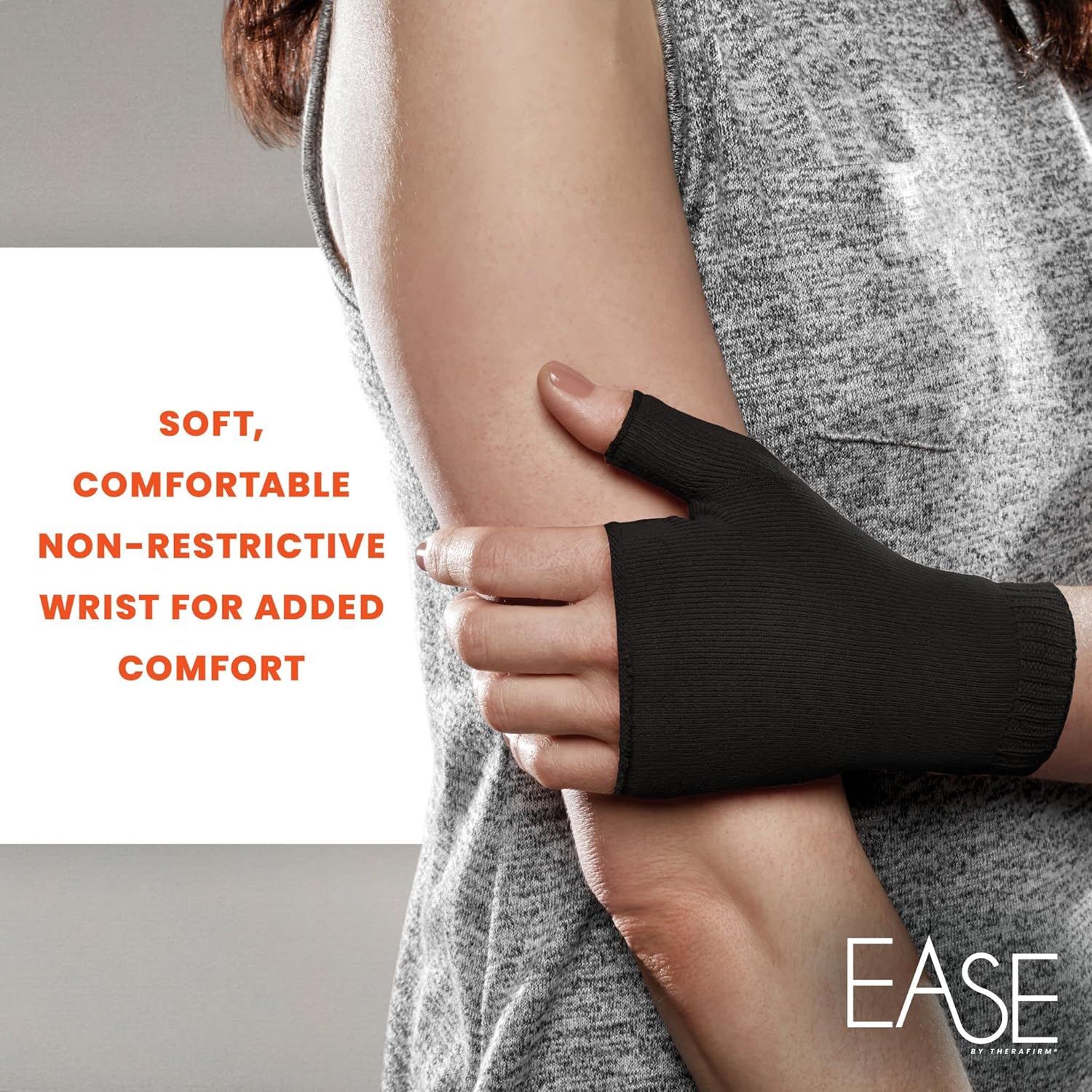 Ease Opaque Lymphedema Gauntlet - Small - Black - 30-40 mmHg