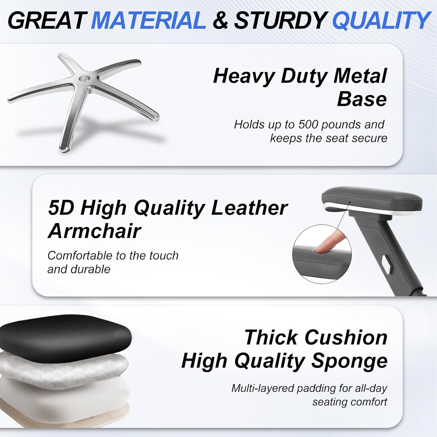 750lbs Ergonomic Office Chair,Upgrade Big and Tall Office Chairs for Heavy People,Mesh High Back Desk Chair with 5D Flip Arms Large Wheels,Adjustable Headrest & Lumbar Support,Wide Chairs