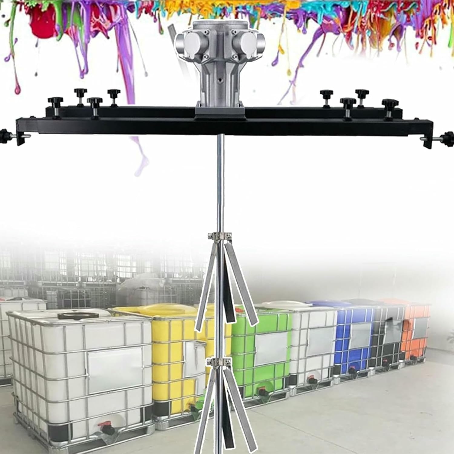 Air Agitator for IBC Tank 1 Ton/1000L Pneumatic Paint Mixer,Paint Stirring Machine,Folding Propeller,with Support Hanger, for Stirring Various Containers*