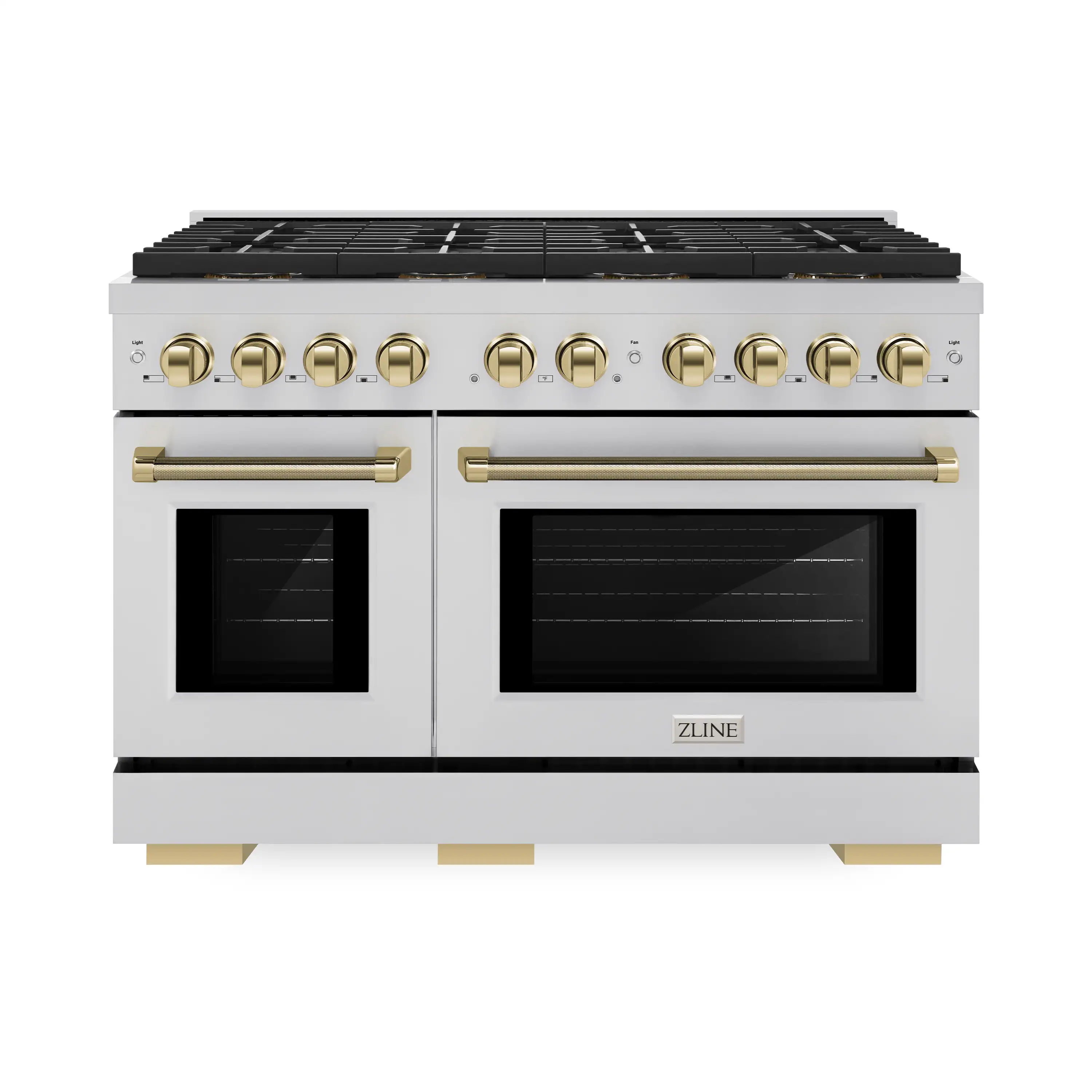 ZLINE Autograph 48-Inch Paramount DuoPro Dual Fuel Range in Stainless Steel with Gold Helix Handles (PSDRZ-48-KG)