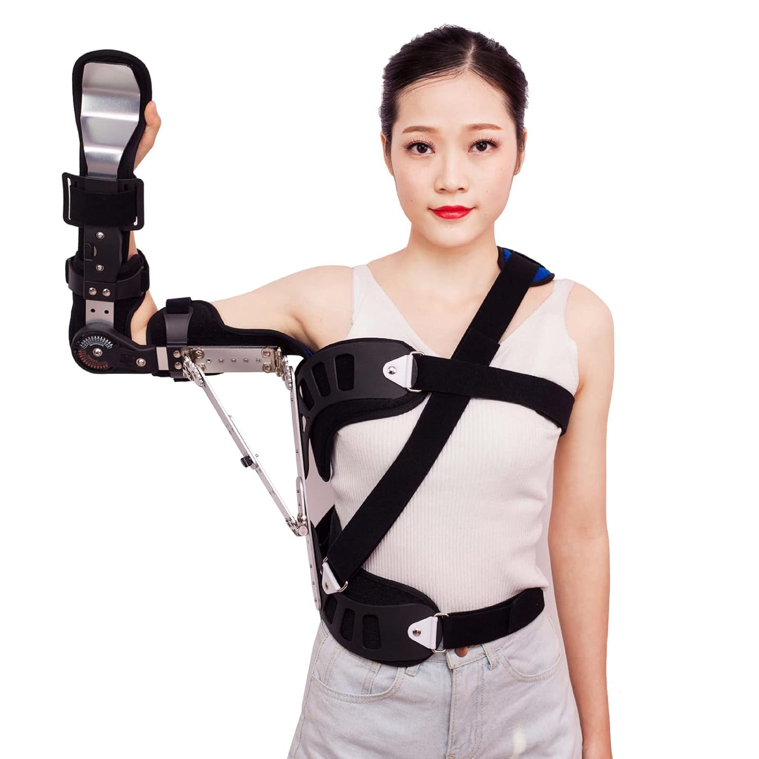 HAILM Shoulder Abduction Immobilizer for Shoulder Injury Torn Dislocated Rotator Cuff ​Injury Support Broken ​Arm Sublexion Surgery Soft Comfortable Shoulder,R