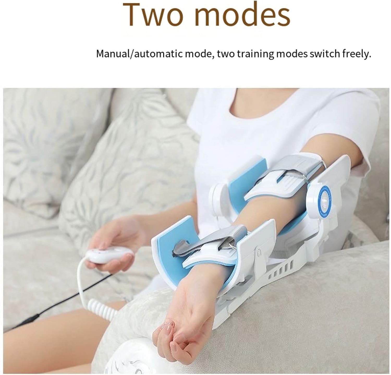 Hinged Elbow Brace Arm Exerciser,Electric Elbow Joint Rehabilitation Device,-5~150°Full-Angle Exercise and Adjustable Speed with Remote