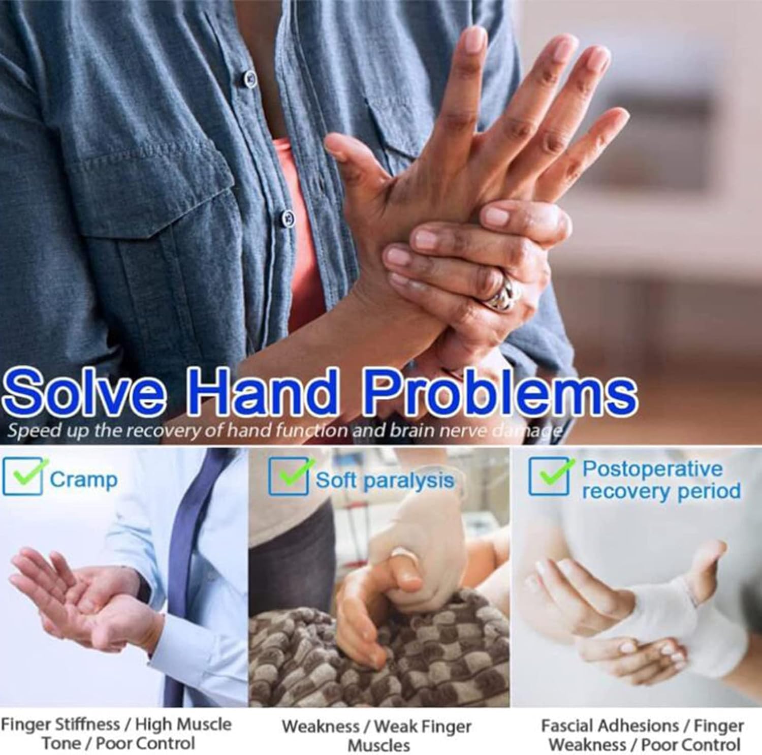 Rehabilitation Robot Gloves,Finger Training Stroke Hand Splint Finger Orthosis Functional Hand Splint,Finger Spasm,Postoperative Recovery,Stroke,Hemiplegia,Simple Operation,lefthand-XL