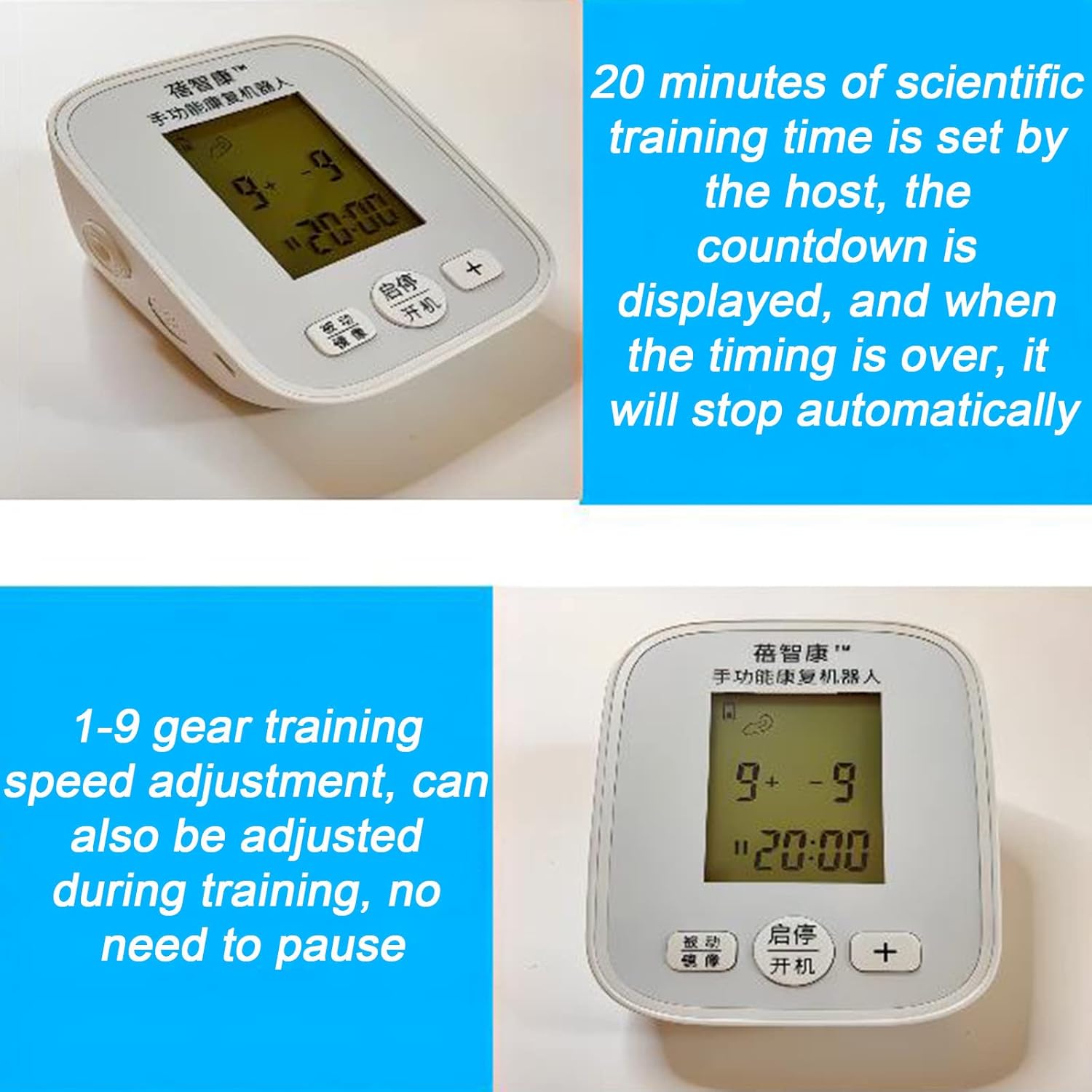 Stroke Hemiplegia Patients Rehabilitation Robot Gloves, Finger & Hand Recovery Trainer Equipment, for Patients with Stiff and Spastic Hands,L-Left Hand