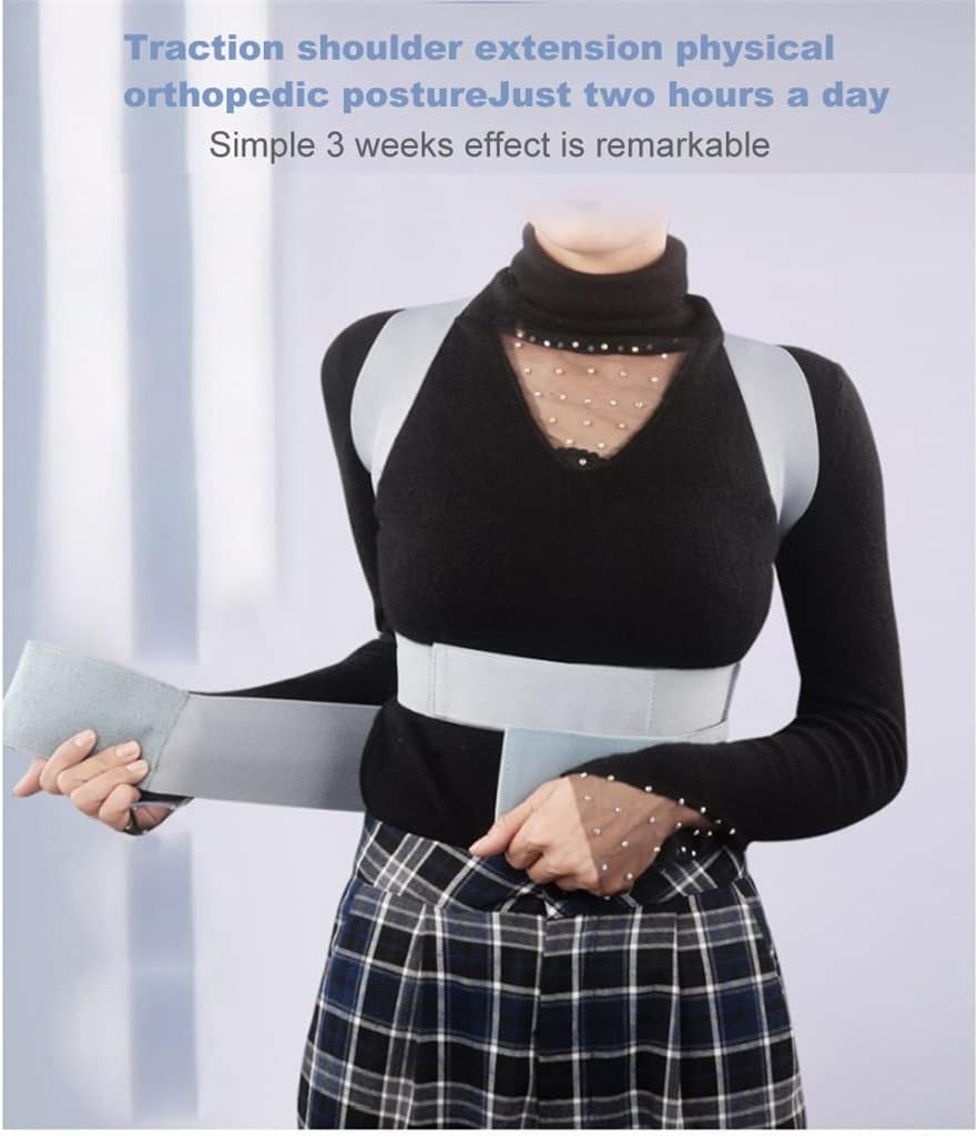 Invisible Chest Orthopedic Device Back Brace Supports Waist Belt Spine Support Men Women Breathable Corset(M Code)