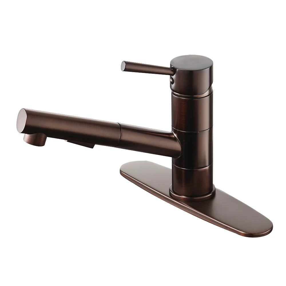 Kingston Brass Gourmetier Concord Single-Handle Pull-Out Kitchen Faucet, Oil Rubbed Bronze (LS8405DL)