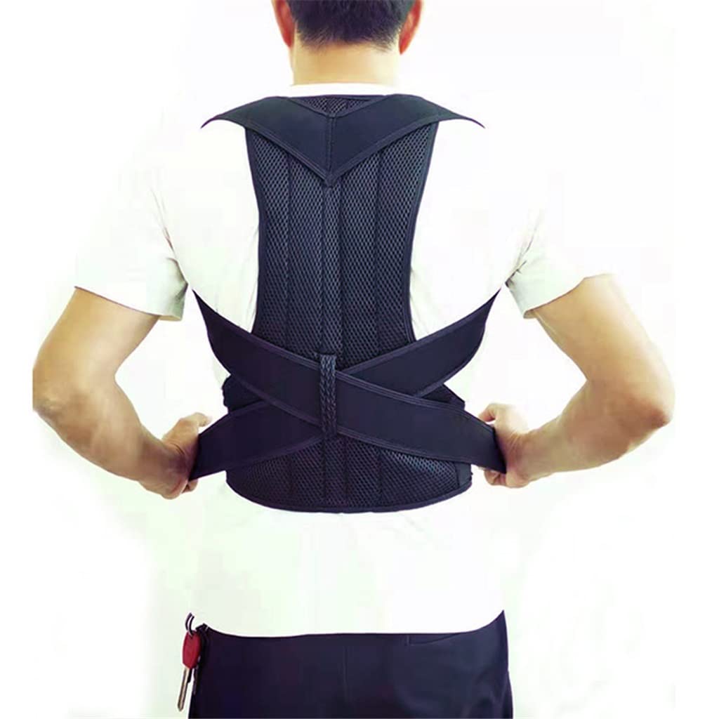 JSEIAJB Posture Corrector Back Posture Brace Clavicle Support Stop Slouching and Hunching Adjustable Back Trainer Unisex(L code)
