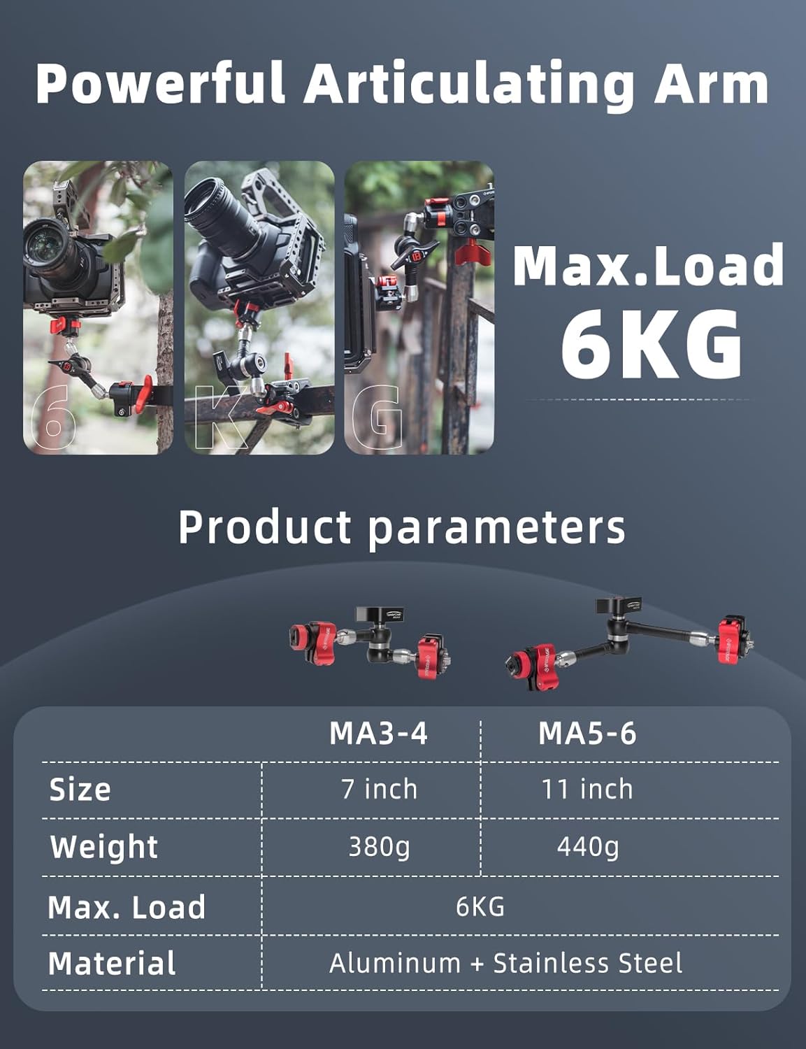 IFOOTAGE 11'' Magic Arm, Adjustable Spider Crab Magic Arm, 32