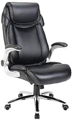 Executive Swivel Adjustable Swivel Office Desk Chair with Armrests Lumbar Support Desk Ergonomic Chair Chair Boss Chair Office Chair Leather Home Study Lifting Chair Ergonomic