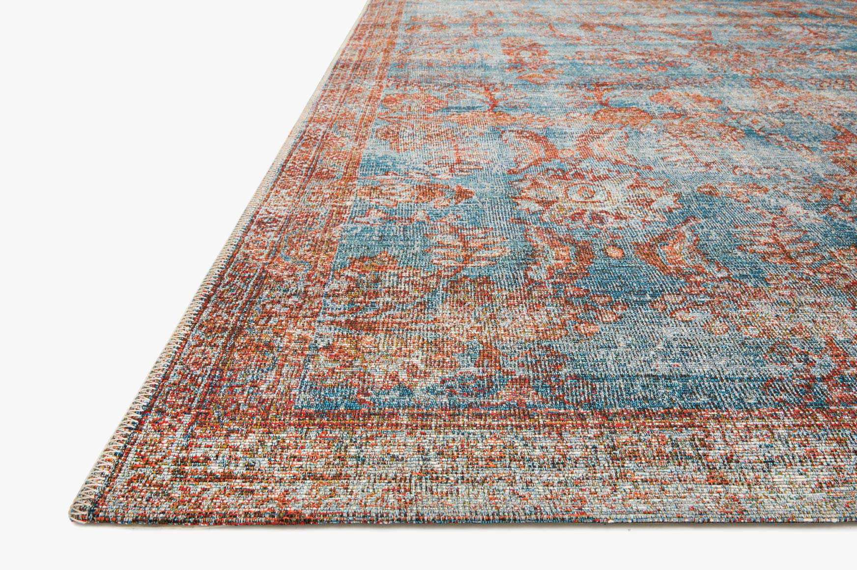 Loloi Sebastian Collection - Traditional Power Loomed Rug in Ocean & Spice (SEB-07)