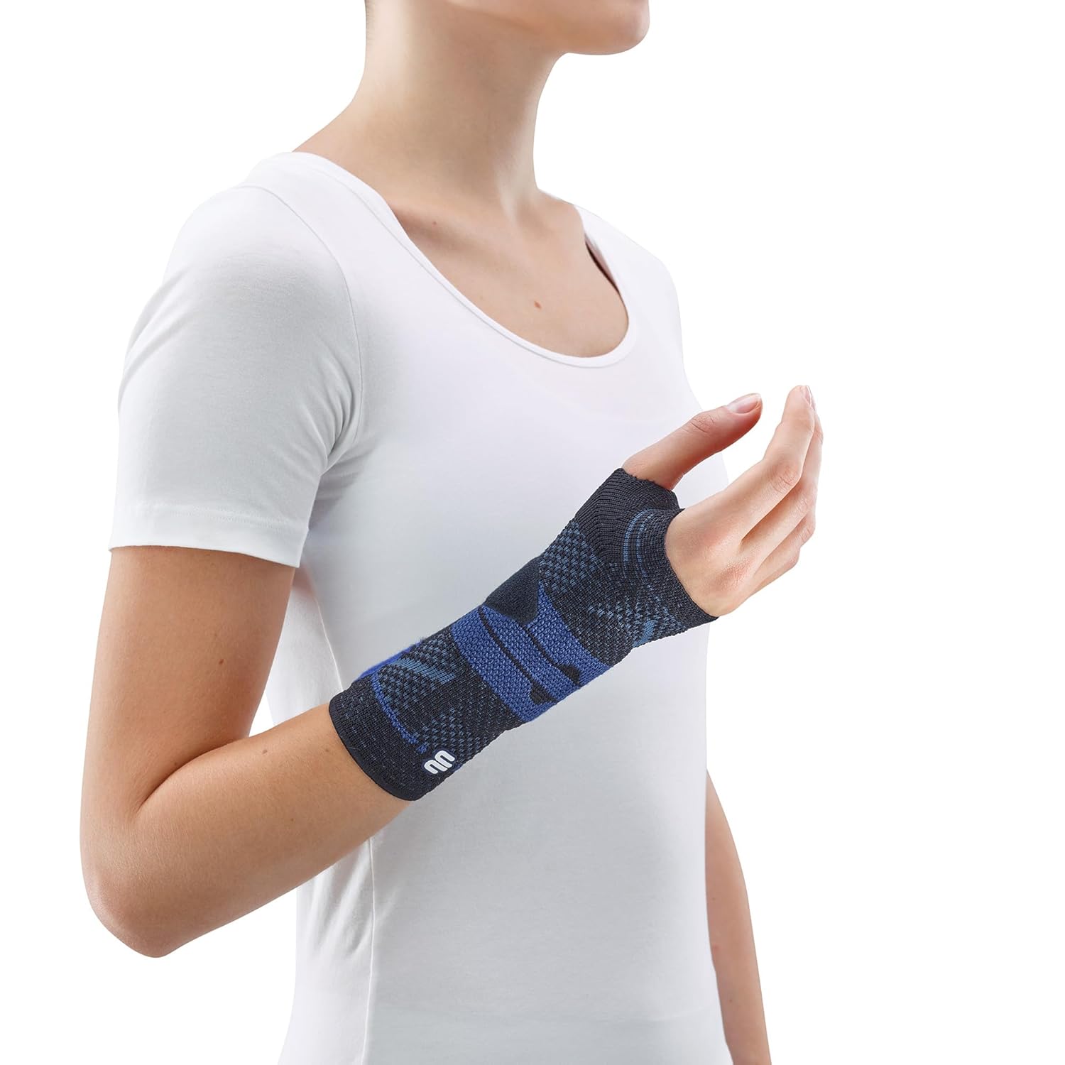 Bauerfeind - ManuTrain - Wrist Support - Relieves Strain and Stabilized During Movement - Right Wrist - Size 2 - Color Black