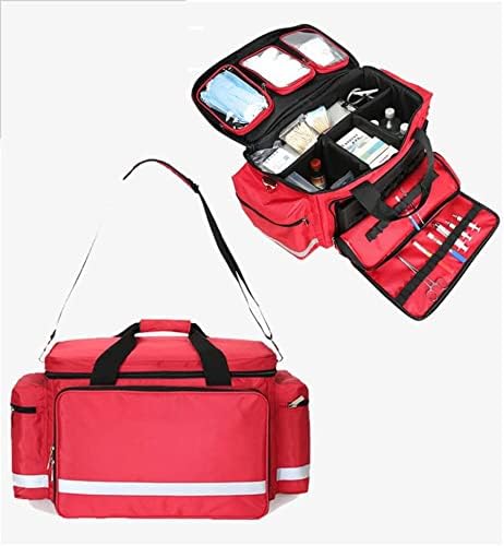 Portable First Aid Bag, with Adjustable Shoulder Strap Nurse Tote, Oxford Cloth Waterproof Large Capacity Backpack for Trauma, Rescue, Medical(M,C)