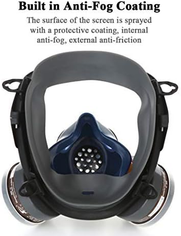 Full Face Respirator Mask,Gas Mask Protect Against Harmful Gas,Dust,Chemicals, Safety Mask with Active Carbon Filter