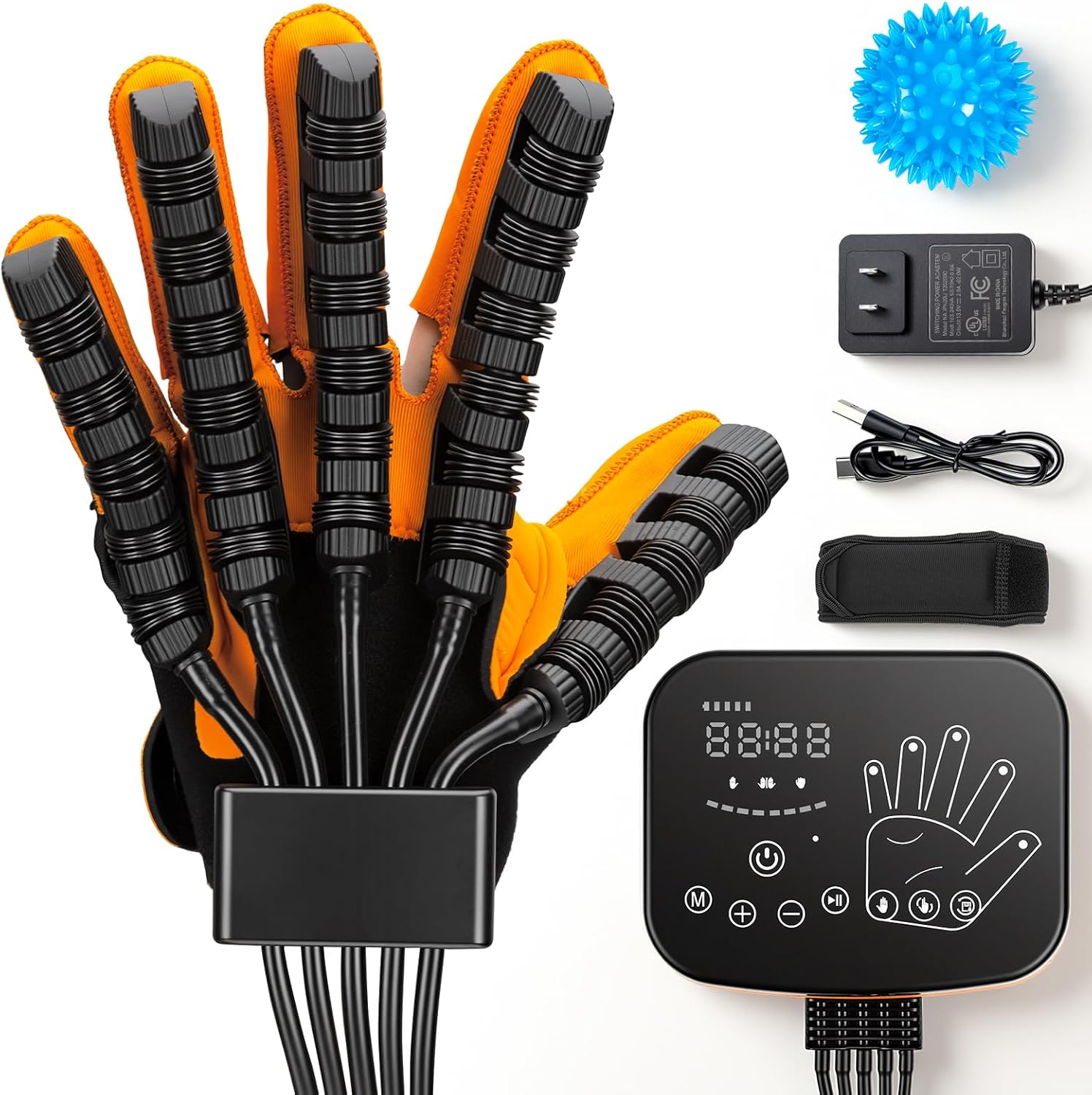 Rehabilitation Robot Gloves for Stroke Hand Therapy Equipment,Adults Arthritis Hemiplegia Hand Recovery Device Finger Trainer